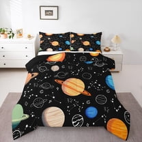 Manfei Galaxy Planet Bedding Comforter Set,Constellation Pattern Twin Comforter Sets,Modern Aesthetic Art Bedding Set For Kids,Breathable Home Decor Reversible,2-Piece