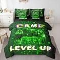 thumbnail image 1 of Manfei Game Console Bedding Comforter Set 7pcs for Boys, Gamepad Lover Queen Bedding Sets, Square Abstract Reversible Queen Sheet Sets, Microfiber Bedroom Decor, 1 of 7