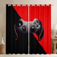 thumbnail image 1 of Manfei Game Console Print Black Out Curtains, Black Red Curtains Pack of 2 (42x63 Each), Video Gaming Player Bedroom Curtains, Curtains and Drapes Room Decor, 1 of 6