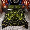 thumbnail image 1 of Manfei Game Full Size Comforter Sets,Blue Gamepad Controller Bedding Comforter Set,Yellow Black Bedding Sets For Boy,Microfiber Room Decor Reversible,3pcs, 1 of 9