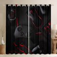 thumbnail image 1 of Manfei Gamepad Curtains Pack of 2 (42x63) for Teens, Modern Game Black Out Curtains, Black Red Blackout Curtains for Bedroom, Window Curtains Bedroom Decor, 1 of 6