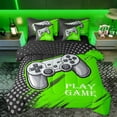 thumbnail image 1 of Manfei Gamepad Game Lovers 7-Piece Bedding Comforter Set,Circle Circular Pattern King Bedding Sets,Green Blue Bed Sheets For Kids,Luxury Bedroom Decor Reversible, 1 of 8