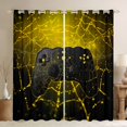 thumbnail image 1 of Manfei Gamepad Game Lovers Blackout Curtains Set of 2 (52x84 Each),Halloween Spider Webs Window Curtains,Gold Black Curtains and Drapes For Boys Kids,Ultra Soft Home Decor, 1 of 6