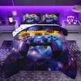 thumbnail image 1 of Manfei Gamepad Game Lovers Full Size Comforter Sets,Rustic Flower Sunflower Bedding Comforter Set,Purple Galaxy Bedding Sets For Boys Kids,Ultra Soft Home Decor Reversible,3 Pieces, 1 of 8