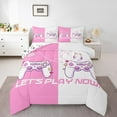 thumbnail image 1 of Manfei Gamer Gaming Bedding Comforter Set,Modern Video Game Twin Comforter Sets,Pink Cute Gamepad Bedding Set For Kid Boy,Lightweight Room Decorative Reversible,2 Pieces, 1 of 8