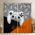 thumbnail image 1 of Manfei Gamer Gaming Lover Black Out Curtains for Boys, Cartoon Game Console Curtains Pack of 2 (42x63 Each), Black Orange Bedroom Curtains, Curtains Blackout Bedroom Decor, 1 of 6