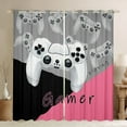 thumbnail image 1 of Manfei Gamer Gaming Lover Blackout Curtains Set of 2 (52x84 Each) for Boys, Cartoon Game Console Window Curtains, Black Pink Curtains and Drapes, Curtains Blackout Bedroom Decor, 1 of 6