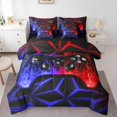 thumbnail image 1 of Manfei Gaming 7pcs Bedding Comforter Set,Teen Video Game Queen Bedding Sets,Red Purple Gamepad Queen Sheet Sets For Boys Girls,Super Cozy Bedroom Decoration Reversible, 1 of 8