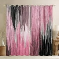 thumbnail image 1 of Manfei Geometric Artistic Graffiti Curtains Pack of 2 (42x84 Each),Oil Painting Curtains Blackout,Pink Black Bedroom Curtains For Girls Boys,Microfiber Bedroom Decor, 1 of 6