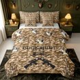 thumbnail image 1 of Manfei Geometric Camo Pattern 7-Piece Twin Bedding,Jungle Camouflage Bedding Comforter Set,Light Gray Reversible, 1 of 7