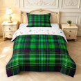 thumbnail image 1 of Manfei Geometric Check Twin Comforter Sets,Classic Plaid Bedding Set,Green Black Purple,Christmas Reversible,2 Pieces,1 Comforter and 1 Pillowcase,2 Pieces,1 Comforter and 1 Pillowcase, 1 of 7