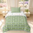 thumbnail image 1 of Manfei Geometric Check Twin Comforter Sets,Cozy Christmas Bedding Set,Green,Christmas Reversible,2pcs,1 Comforter and 1 Pillowcase,2pcs,1 Comforter and 1 Pillowcase, 1 of 7