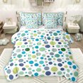 thumbnail image 1 of Manfei Geometric Circular Dot 7-Piece Twin Bedding Sets,Modern Geometric Art Bedding Comforter Set,Green Blue White Sheet Sets For Kids,Luxury Bedroom Decor Reversible, 1 of 8