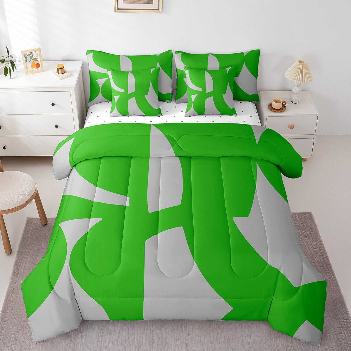 Manfei Geometric Geometry Bedding Full Size,Modern Minimalism Desgin ...