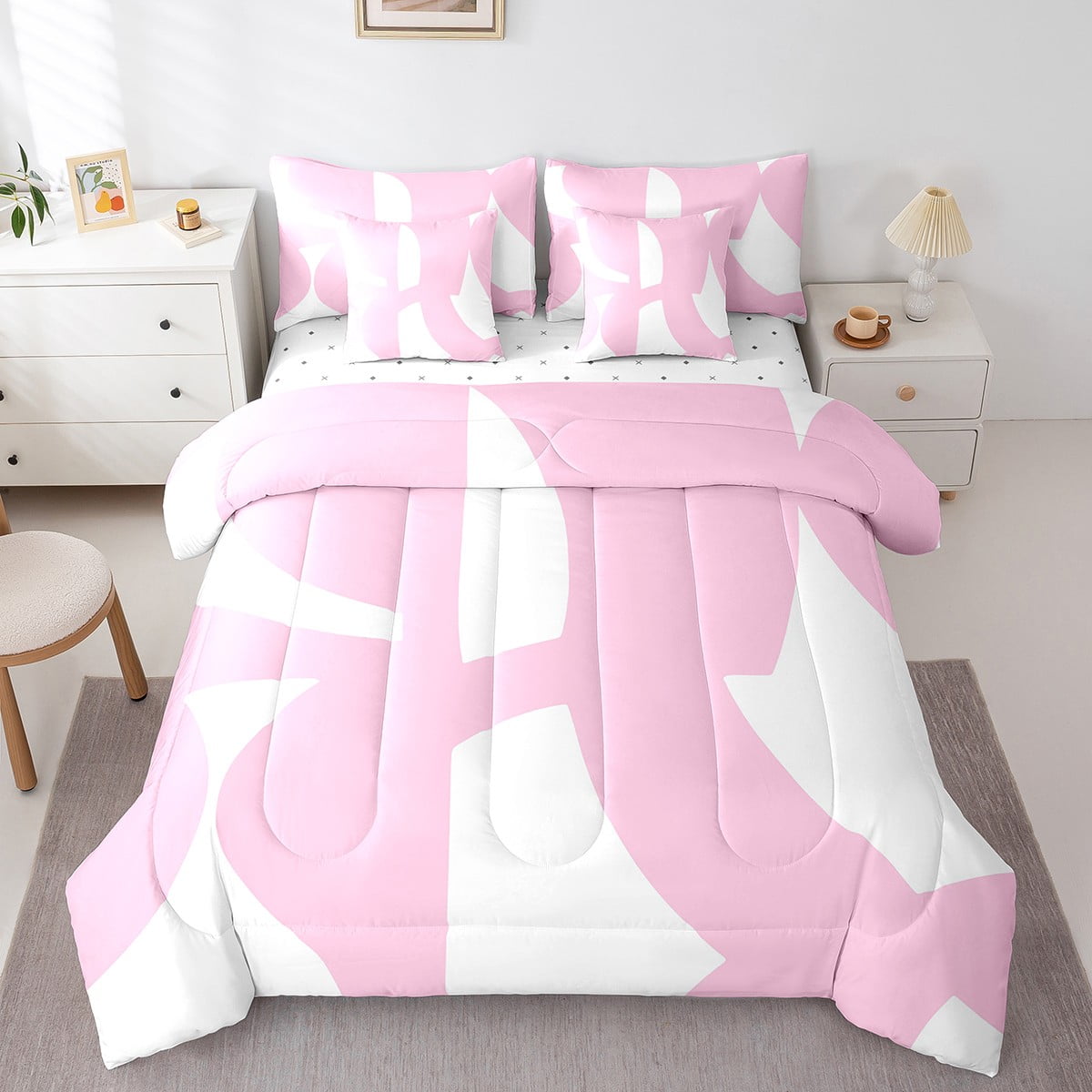 Manfei Geometric Geometry Bedding Sets Queen Size,Modern Minimalism ...