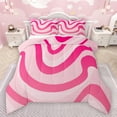 thumbnail image 1 of Manfei Geometric Lines Print Bedding Comforter Set,Waves Stripes Pattern Twin Comforter Sets,Minimalism Striped Bedding Set For Teens,Breathable Home Decor Reversible,2pcs, 1 of 8