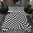 thumbnail image 1 of Manfei Geometric Plaid Grid Bedding Comforter Set,Abstract Classic Checkerboard Twin Comforter Sets,White Black Check Bedding Set For Boys Girls,Breathable Home Decor Reversible,2pcs, 1 of 8