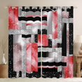 thumbnail image 1 of Manfei Geometric Rectangle Boy Girl Black Out Curtains,Bling Glitter Curtains Pack of 2 (42x63 Each),Vintage Aesthetic Bedroom Curtains,Lightweight Room Decor, 1 of 6