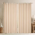 thumbnail image 1 of Manfei Geometric Stripe Kitchen Curtains,Contemporary Minimalist Black Out Curtains Pack of 2 (42x63 Each), Beige Light Beige, 1 of 6