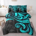 thumbnail image 1 of Manfei Geometric Swirl Lines Twin Bedding Sets 7-Piece for Female Men Women,Vintage Aesthetic Bedding Comforter Set Microfiber,Abstract Stripes Breathable Sheet Sets,Ultra Soft Home Decor,Reversible, 1 of 8