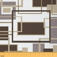 thumbnail image 1 of Manfei Geometric Buffalo Fabric by the Yard (1 Yard), Brown Gray Black Grid Decorative Fabric by the Yard, Modern Aesthetic Sewing & Crafting Fabric, Luxury Living Room Decoration, 1 of 6