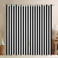 thumbnail image 1 of Manfei Geometric Vertical Stripe Black Out Curtains, Boys White Black Curtains Pack of 2 (42x63 Each), Minimalist Simple Art Bedroom Curtains, Luxurious Room Decor, 1 of 6