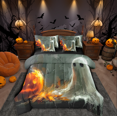 thumbnail image 1 of Manfei Ghost Pumpkin Bedding Sets Twin Size,Happy Halloween Comforter Sets with Sheets,Festival Theme Bed in a Bag Twin size,Microfiber Teenager Bedroom Decor,Reversible,7-Piece, 1 of 6