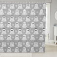 thumbnail image 1 of Manfei Ghost With Bow Shower Curtain 72Wx78L,Cartoon Halloween Bath Curtain, 1 of 5
