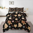 thumbnail image 1 of Manfei Gingerbread Man 3 Pieces Queen Comforter Set,Christmas Tree Ultra Soft Bedding Sets,Happy New Year Bedding Comforter Set,Luxury Kids Bedroom Decor,Reversible, 1 of 8