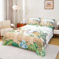 thumbnail image 1 of Manfei Giraffe Lion Elephant Tiger 4-Piece Full Size Sheets,Botanical Plants Bed Sheets,Lodge Cabin Lightweight Sheet Sets,Super Cozy Kawaii Bedroom Decorative, 1 of 7