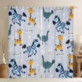 thumbnail image 1 of Manfei Giraffe Zebra Blackout Curtains Set of 2 (52x84 Each) for Preppy Children Kids,Cartoon Jungle Animal Window Curtains,Love Heart Print Curtains and Drapes,Super Cozy Room Decor, 1 of 6