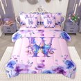 thumbnail image 1 of Manfei Girl Personalized Gifts 7-Piece Twin Bedding Sets,Watercolor Letter W Bedding Comforter Set,Abstract Ink Painting Sheet Sets For Princess,Lightweight Room Decoration Reversible, 1 of 8