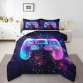 thumbnail image 1 of Manfei Girls Gamepad Bedding Comforter Set,Modern Gamer Twin Comforter Sets,Galaxy Starry Sky Bedding Set,Ultra Soft Home Decor Reversible,2 Pieces, 1 of 8