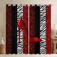thumbnail image 1 of Manfei Girls High Heels Blackout Curtains Set of 2 (52x84 Each), Leopard Zebra Print Window Curtains, Pink Black White Curtains and Drapes, Luxury Room Decor, 1 of 6