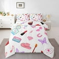 thumbnail image 1 of Manfei Girls Kawaii Princess Full Size Comforter Sets, Cartoon Modern Fashion Bedding Comforter Set, Cowboy Cowgirl Reversible Bedding Sets, Microfiber Bedroom Decor, 3-Piece, 1 of 8