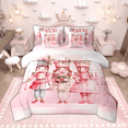 thumbnail image 1 of Manfei Girls Nutcracker Twin Bedding Sets 7 Pieces, Kids Merry Xmas Bedding Comforter Set, Christmas Theme Sheet Sets, Ultra Soft Home Decor, 1 of 7
