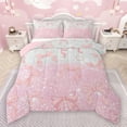 thumbnail image 1 of Manfei Girls Pink Bowknot Bedding Comforter Set,Cartoon Bow Tie Twin Comforter Sets,Princess Bowtie Ribbon Bedding Set For Kids,Ultra Soft Home Decor Reversible,2-Piece, 1 of 8
