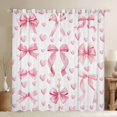 thumbnail image 1 of Manfei Girls Pink Bowknot Black Out Curtains,Love Heart Print Curtains Pack of 2 (42x63 Each),Dreamy Princess Bedroom Curtains,Microfiber Bedroom Decor, 1 of 6