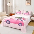 thumbnail image 1 of Manfei Girls Pink Car Twin Sheet Sets,Merry Xmas Twin Fitted Sheet,Chic Christmas Tree Gifts Flat Sheet For Kids,Microfiber Bedroom Decor,3 Pieces, 1 of 7
