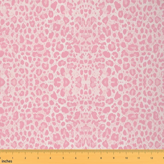 Manfei Girls Pink Fabric by the Yard (3 Yards), Snake Print Decorative Fabric by the Yard, Wild Animal DIY Fabric