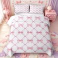 thumbnail image 1 of Manfei Girly Bowtie Quilt Full,Cute Pink Bow Full Bedspread Sets,3-Piece,1 Coverlet and 2 Pillowcases, 1 of 7
