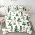 thumbnail image 1 of Manfei Girly Green Tree Bedding Comforter Set 7pcs, Fairy Tale Nutcracker Queen Bedding Sets, Merry Christmas Theme Reversible Queen Sheet Sets, Microfiber Bedroom Decor, 1 of 7