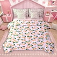 thumbnail image 1 of Manfei Girly Orange Cherry for Teen 7-Piece Twin Bedding Sets, Kawaii Cute Fruit Bedding Comforter Set, Princess Cartoon Style Reversible Sheet Sets, Luxury Bedroom Decor, 1 of 8