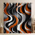 thumbnail image 1 of Manfei Girly Orange Minimalst Black Out Curtains, Stripes Ombre Curtains Pack of 2 (42x63 Each), Abstract Geometric Bedroom Curtains, Curtains Blackout Room Decor, 1 of 6