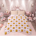 thumbnail image 1 of Manfei Girly Orange Pumpkin Full Size Comforter Sets, Princess Cute Bow-tie Bedding Comforter Set, Teens Girls Kids Reversible Bedding Sets, Ultra Soft Home Decor, 3-Piece, 1 of 8