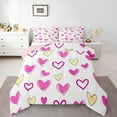thumbnail image 1 of Manfei Girly Pink Cartoon Bedding Comforter Set, Kawaii Love Heart Twin Comforter Sets, Teens Boys Girls Kids Reversible Bedding Set, Super Cozy Room Decor, 2-Piece, 1 of 8