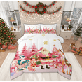 thumbnail image 1 of Manfei Girly Pink Cartoon Teen Bedding Comforter Set, Christmas Magic Santa Claus Twin Comforter Sets, Fairy Tale Reindeer Reversible Bedding Set, Super Cozy Room Decor, 2-Piece, 1 of 8