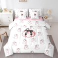 thumbnail image 1 of Manfei Girly Pink Pumpkin Twin Bedding Sets 7-Piece, Gothic Bat Ghost Print Bedding Comforter Set, Sugar Halloween Reversible Sheet Sets, Breathable Home Decor, 1 of 7