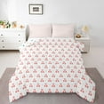 thumbnail image 1 of Manfei Girly Red Cherry Queen Comforter Set, Cute Yummy Fruit Bedding Sets, Kawaii Cartoon Theme Reversible Bedding Comforter Set, Microfiber Bedroom Decor, 3 Pieces, 1 of 8