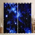 thumbnail image 1 of Manfei Glitter Galaxy Curtains and Drapes (42x63), Psychedelic Starry Sky Curtains Pack of 2, Dreamy Cartoon Black Out Curtains, Window Curtains Room Decoration, 1 of 6